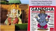 Lord Ganesha Insulted in U.S Republican's Ad! Party Issues Apology after Hurting Hindu Sentiments