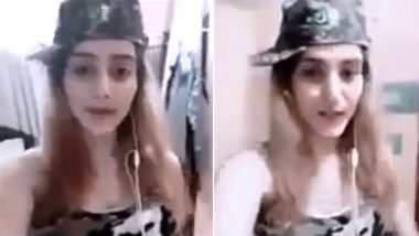 Pakistan Female ASF Employee Penalised for Lip-Syncing Indian Song While Wearing Cap With National Flag (Watch Video)