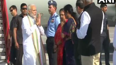 PM Narendra Modi Lands at Jodhpur Airport for Unified Commanders' Conference