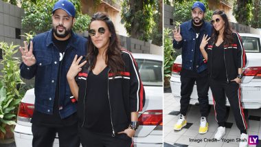 These Pics of a Pregnant Neha Dhupia Greeting Bad Boy Badshah Are Overflowing With Swag