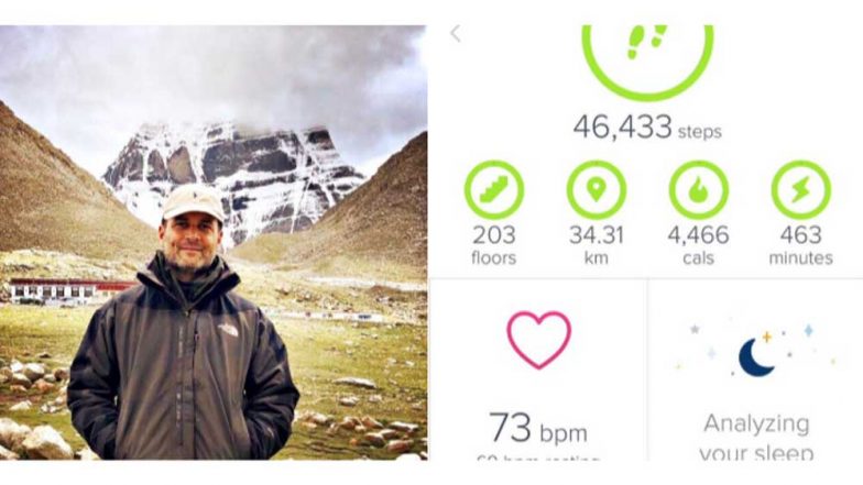 Rahul Gandhi's Fitbit Data Shows He Walked Over 40,000 Steps in One Day on Kailash Mansarovar Yatra