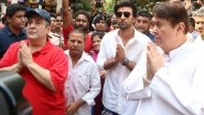RK Studios Last Ganesh Chaturthi: Ranbir Kapoor, Rishi Kapoor and Others Bid an Emotional Good Bye At The Last Visarjan Procession (Watch Videos)