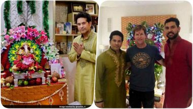 Ganeshotsav 2018: Here’s How Master Blaster Sachin Tendulkar Celebrated the Ganpati Festival Over the Years! (See Pictures & Video)