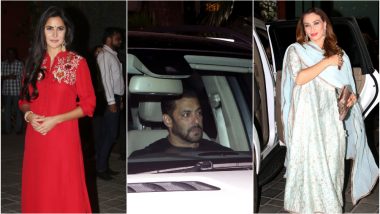 Ganesh Chaturthi 2018: Salman Khan, Katrina Kaif, Iulia Vantur Arrive at Arpita’s Residence to Seek Blessings From Bappa – View Pics