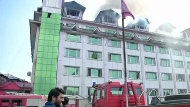 Jammu & Kashmir: Fire Breaks Out in Hotel Pamposh in Srinagar