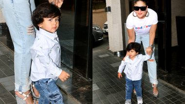 Inaaya’s ‘Gunda’ Brother Taimur Arrives at Her Birthday Party Twinning With Kareena Kapoor Khan – View Pics