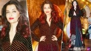 Aishwarya Rai Bachchan Looking Ethereal in Red & Black Anarkali at Women Entrepreneur&rsquo;s Exhibition, Mumbai (See Pics)