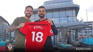 India vs England 2018: Virat Kohli Receives Customised Jersey from Southampton Football Club (See Pic)