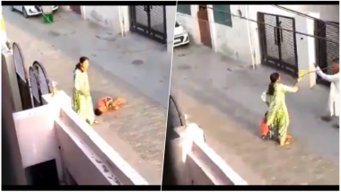 Woman Arrested For Mercilessly Thrashing Her Son on Road in Haryana, Video Goes Viral