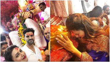 Divyanka Tripathi and Vivek Dahiya Visit Lalbaugcha Raja Pandal For Ganpati Darshan To Seek Blessings - See Pics