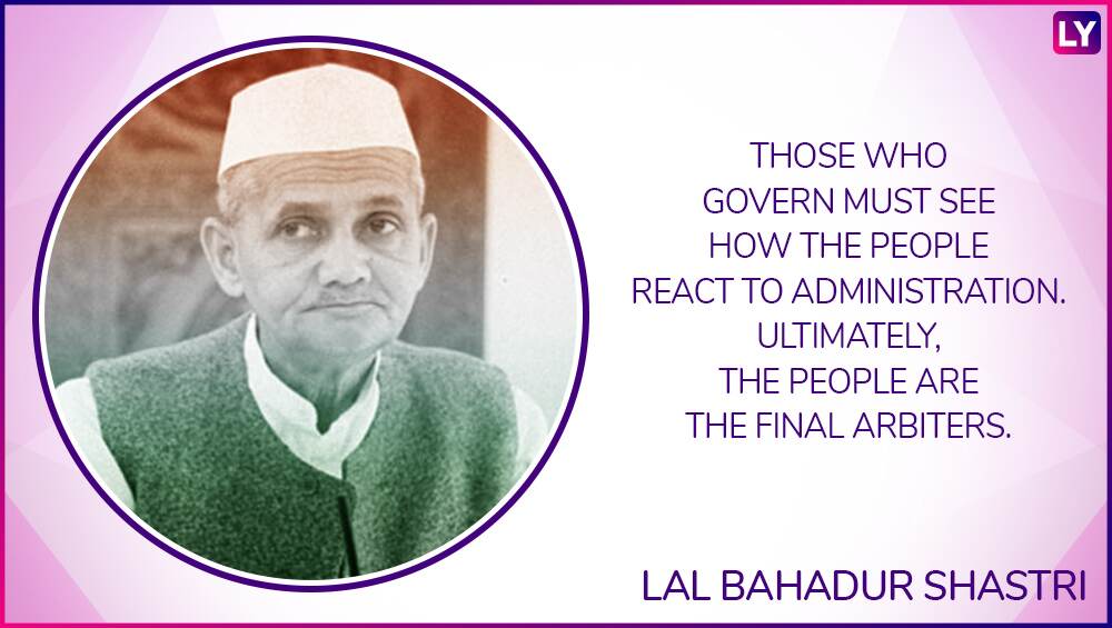 Lal Bahadur Shastri Ji's Birth Anniversary: 'Jai Jawan, Jai Kisan' and ...