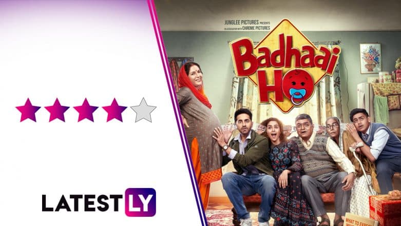 Badhaai Ho Movie Review: Good News! Ayushmann Khurrana and Sanya Malhotra's Film is Highly Likeable With Gajraj Rao and Neena Gupta Being The Real Heroes Badhaai Ho Movie Review: Good News! Ayushmann Khurrana and Sanya Malhotra's Film is Highly Likeable With Gajraj Rao and Neena Gupta Being The Real Heroes