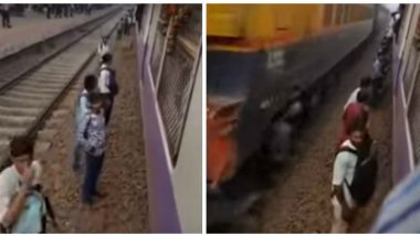 Mumbai's Diva Station Next Amritsar Tragedy in the Making? Watch Video of People Boarding Locals From Railway Tracks