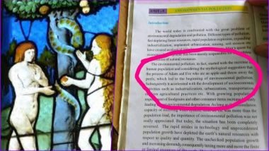 Adam & Eve Responsible for Environmental Pollution; Suggests Assam AHSEC HS 1st Year Environmental Science Book