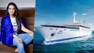 Amruta Fadnavis Takes Risky Selfie During Angriya Cruise Inauguration in Mumbai (Watch Video & Pics)