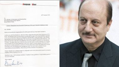 Anupam Kher Steps Down As Chairman Of Film And Television Institute Of India (FTII)