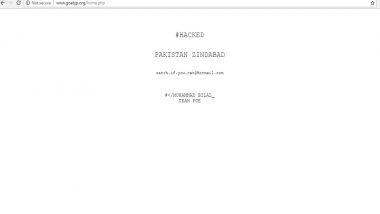 BJP Goa Website Hacked, 'Pakistan Zindabad' Slogan Displayed