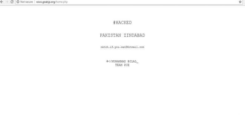 BJP Goa Website Hacked, 'Pakistan Zindabad' Slogan Displayed