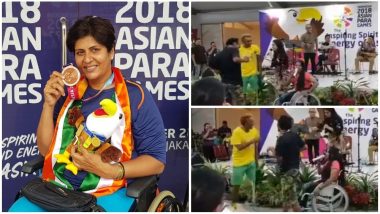 Shah Rukh Khan Mania in 2018 Asian Para Games! Deepa Malik Shares a Heart-Warming Video of Athletes Dance to SRK's Songs at Multi-Sport Event