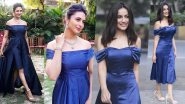 YHM vs Naagin 3: Divyanka Tripathi and Surbhi Jyoti Don Off-Shoulder Satin Blue Dress, Who Is Your Pick?