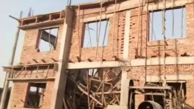 Shahjahanpur Building Collapse: Two Dead, 13 Labourers Rescued From Debris, Rescue Operations Underway