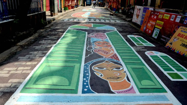 Durga Puja Street Graffiti Narrates Sex Workers' Tale
