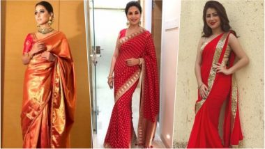 Navratri 2018 Colour for Day 7 on October 16 – Red: Hina Khan, Aditi Bhatia & Madhuri Dixit Show You How to Look Radiant in the Colour of Love This Festival