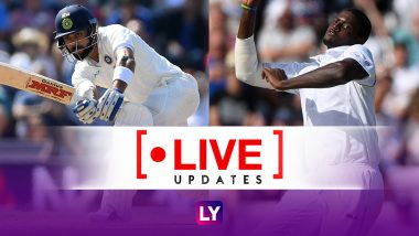 IND 364/4, STUMPS | Live Cricket Score India vs West Indies, 1st Test 2018, Day 1: Prithvi Shaw's Maiden Century, Fifties By Pujara and Kohli Put India Ahead!