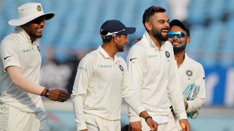 India Beat West Indies in Rajkot Test by an Innings and 272 Runs, Take 1–0 Lead in Two-Match IND vs WI Series
