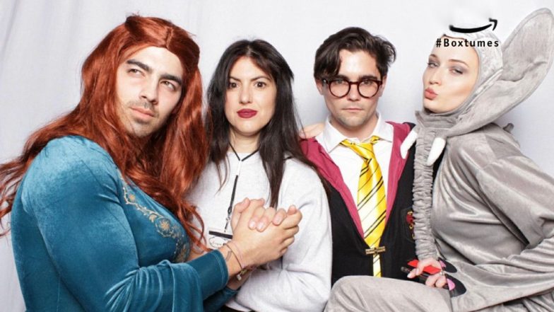 Joe Jonas Dresses Up As Sansa Stark While Fiancée Sophie Turner Dons An Elephant Costume At Kate Hudson's Halloween Party - View Pics
