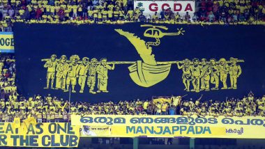 Kerala Blasters FC Fans Pay Tribute to Heroes of Kerala Flood Rescue Operations With Giant Art During Hero ISL 5 Match (See Pic)