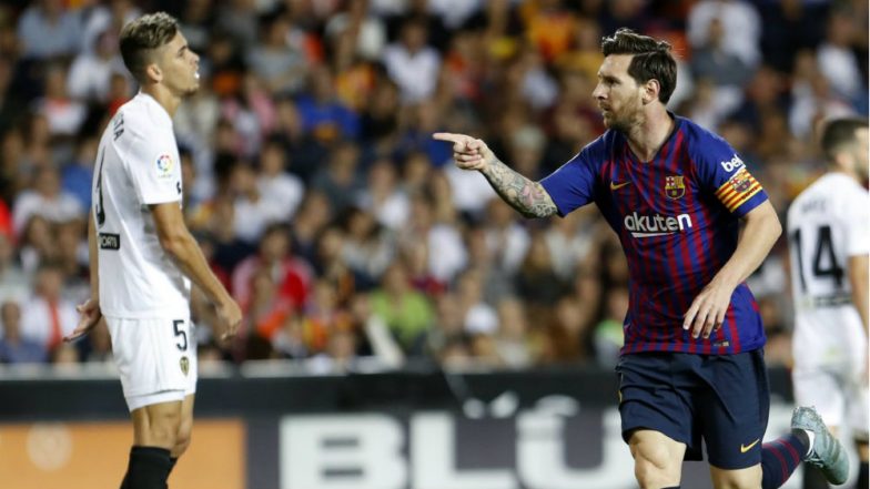 Valencia vs Barcelona, La Liga 2018-19 Video Highlights: Lionel Messi Rescues a Point for the Visitors in 1–1 Draw As Sevilla Go Top of the Table
