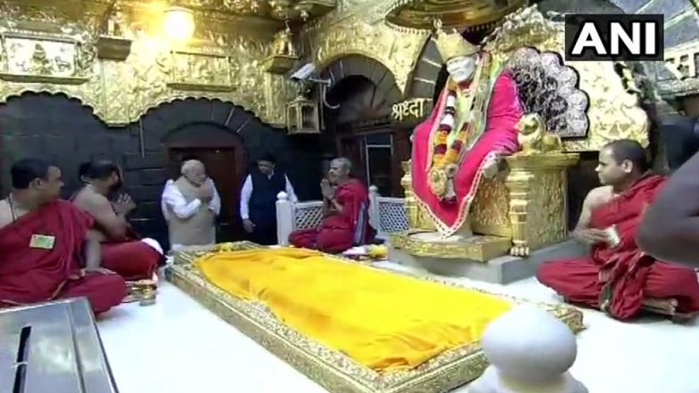 Shirdi Sai Baba 100th Maha Samadhi Day: PM Narendra Modi Visits Temple Along With Maharashtra CM Devendra Fadnavis