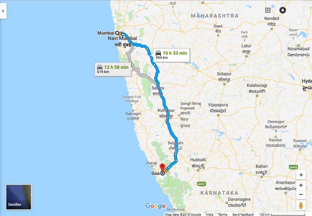 Mumbai To Goa Route Map Best Way To Travel From Mumbai To Goa: Road, Rail, Air & Sea – All Route  Options With Pros And Cons To Reach The Beach Destination | 🏖️ Latestly