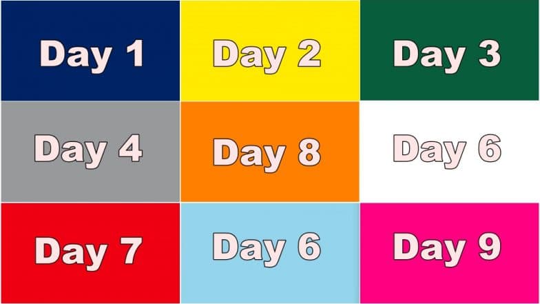 Navratri 2018 Colours List For Free Pdf Download Online Dates Day Wise Nine Colours To Wear 3475