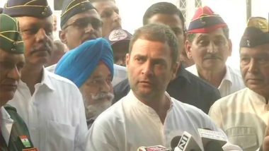 Rahul Gandhi Meets Ex-Servicemen, Claims Rafale Deal Responsible for Failure in Implementing OROP Scheme by PM Narendra Modi