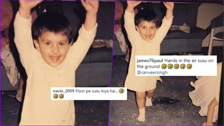 Ranveer Singh Shares His Cute Childhood Pic, but Why Are Fans Asking If He Did ‘Susu’ on the Floor?