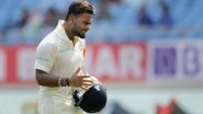 Rishabh Pant Gets Out in &lsquo;Nervous Nineties&rsquo;! Indian Wicketkeeper-Batsman Misses Out on Another Test Century in India vs West Indies 2018 Series
