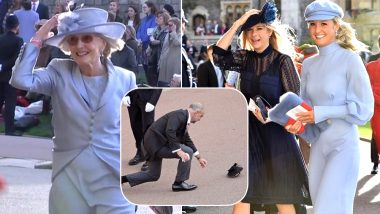 Princess Eugenie & Jack Brooksbank's Royal Wedding Has Guests Struggling With Their Hats Due to Winds, Watch Funny Videos and Pictures