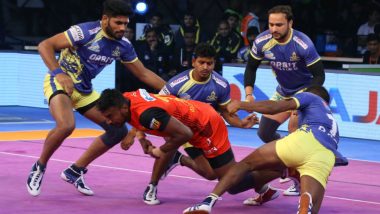 PKL 2018–19 Video Highlights: Pawan Sehrawat, Kashiling Adake Star as Bengaluru Bulls Defeat Tamil Thalaivas 44-35