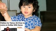 This Petition for Taimur&rsquo;s Debut on Karan Johar&rsquo;s Koffee With Karan Will Make Fans of the Chote Nawaab Happy