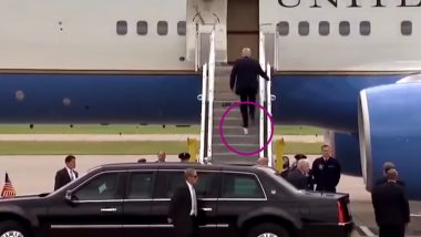 Donald Trump Trolled Again! Video of US President Boarding a Plane With Toilet Paper Stuck to His Shoe Goes Viral