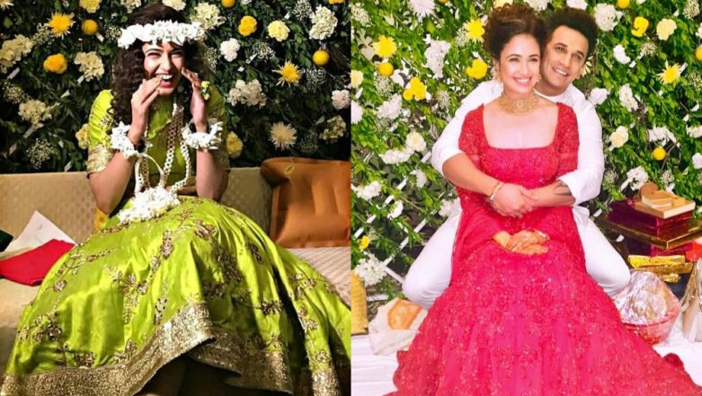 Yuvika Chaudhary Looks Like A Total Doll In Her Engagement And Mehendi Function With Prince Narula View Pics Latestly