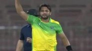 Shahid Afridi Gives an Aggressive Send off to Anton Devcich in APL 2018 Match (Watch Video)