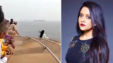 Amruta Fadnavis Apologises After Video of Her Risky Selfie Stunt on Angriya Cruise Went Viral, Urges Youths Not to Imitate Her