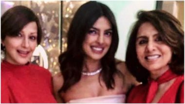 Sonali Bendre and Neetu Kapoor Pose With Priyanka Chopra at Her Bridal Shower – View Pic