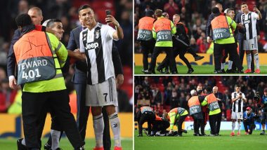 Cristiano Ronaldo Takes a Selfie With Pitch Invader During Manchester United vs Juventus Game (See Pics and Video)