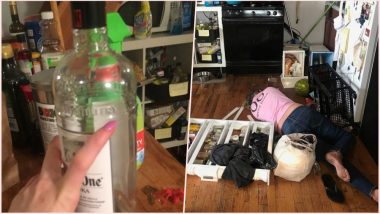 Drunk Maid Passes Out Again on Kitchen Floor! Thankfully, She Wasn’t Naked This Time (View Pics)