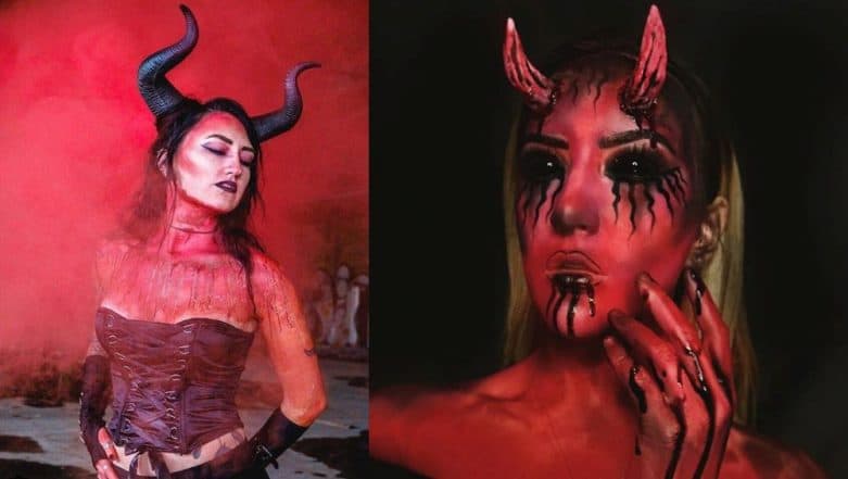 female devil costume makeup