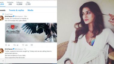 380px x 214px - Turkish Hackers Gain Access to Kriti Sanon's Twitter Account and Ask  Twitter to 'Stop Supporting the Terrorists' | ðŸŽ¥ LatestLY